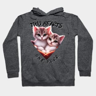 Two hearts one Purr Hoodie